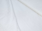 PURE WHITE WITH TEXTURE CHECKS SATIN FINISH PREMIUM MIX COTTON SHIRT FABRIC.
